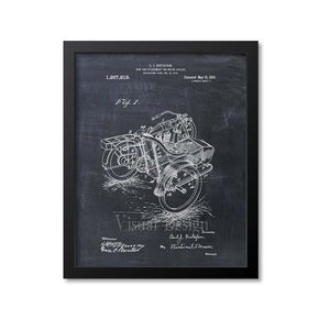 Motorcycle Sidecar Patent Print