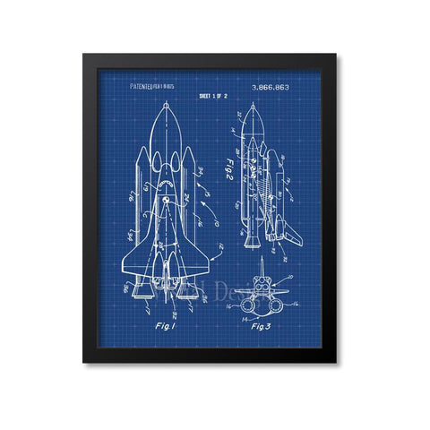 Nasa Space Shuttle Patent Print