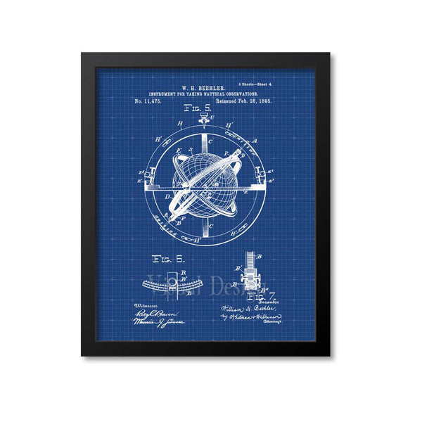Nautical Observation Patent Print