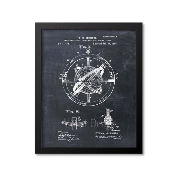 Nautical Observation Patent Print