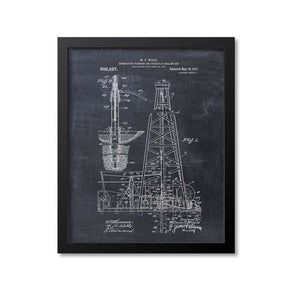 Oil Drilling Rig Patent Print
