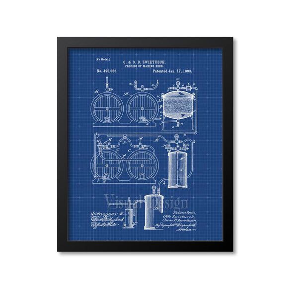 Beer Making Process Patent Print