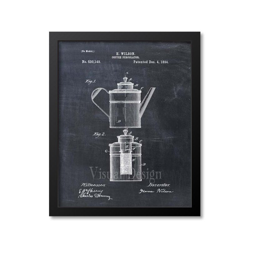 Coffee Pot Patent Print