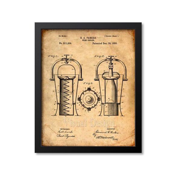 Wine Cooler Patent Print