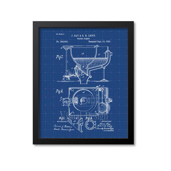 Water Closet Patent Print