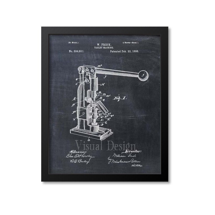 Pharmacy Tablet Machine Patent Print