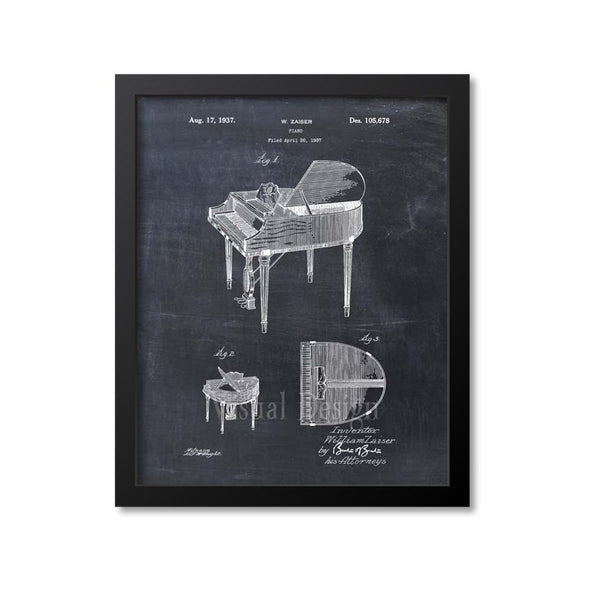 Piano Patent Print