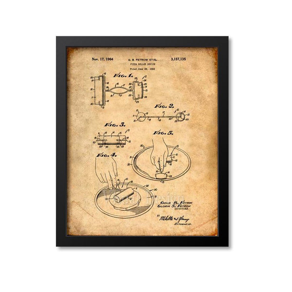 Pizza Roller Patent Print