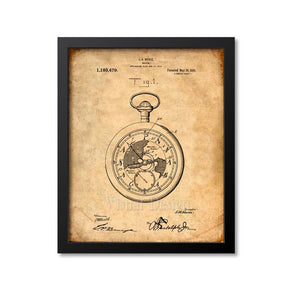 Pocket Watch Patent Print