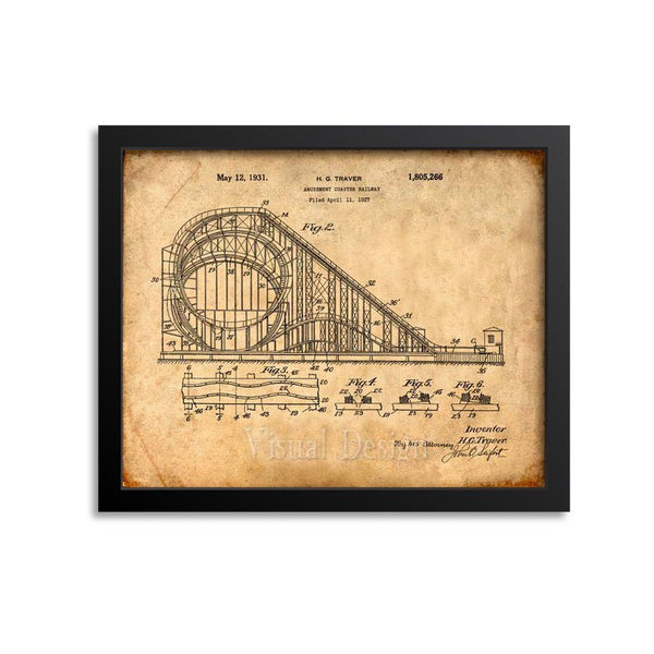Roller Coaster Patent Print