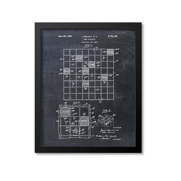 Scrabble Board Game Patent Print