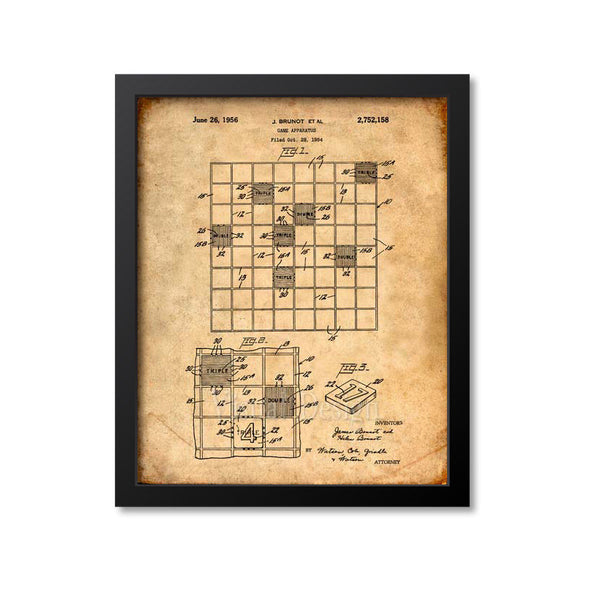 Scrabble Board Game Patent Print