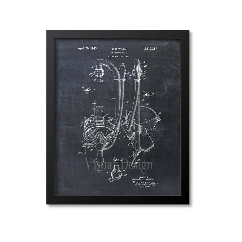 Scuba Diving Patent Print