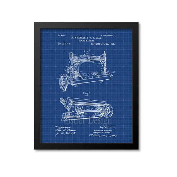 Sewing Machine Patent Print