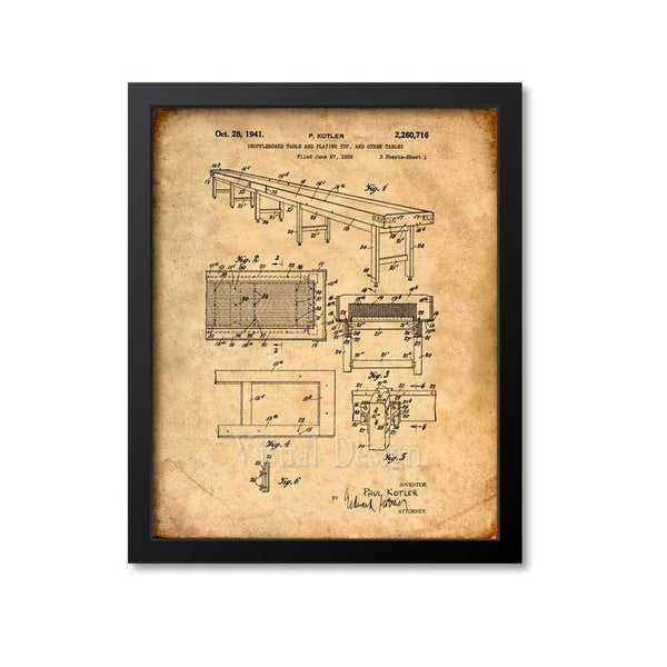 Shuffleboard Patent Print