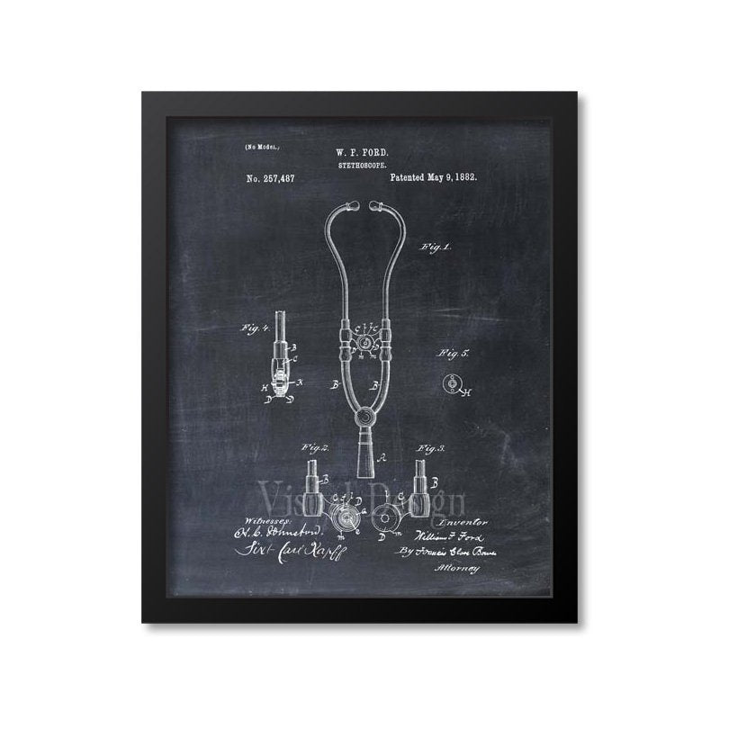 Stethoscope Patent Print