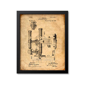 Surveyors Transit Patent Print