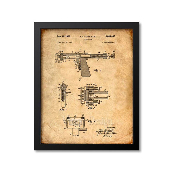 Tattoo Gun Patent Print