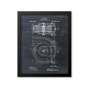 Tesla Turbine Patent Print