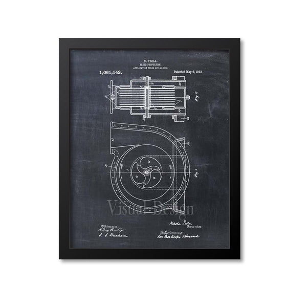 Tesla Turbine Patent Print