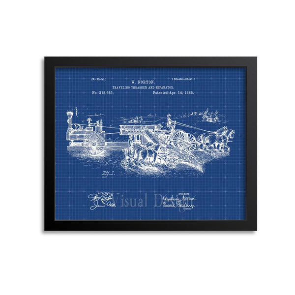 Traveling Thrasher And Separator Patent Print