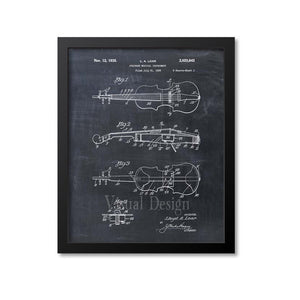 Violin Patent Print