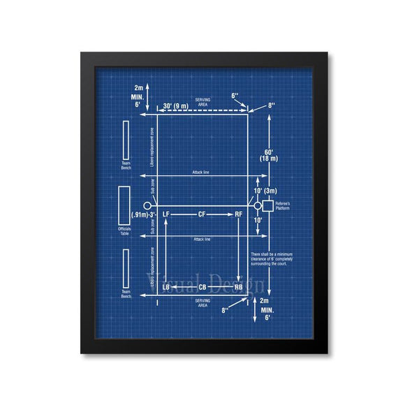 Volleyball Court Diagram