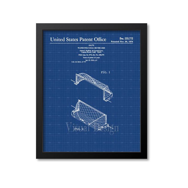 Water Polo Goal Patent Print