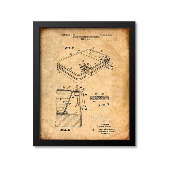 Waterbed Patent Print