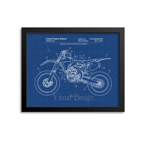 Yamaha Dirt Bike Patent Print