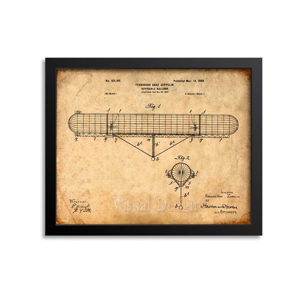 Zeppelin Patent Print