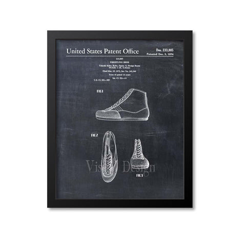 Wrestling Shoes Patent Print