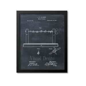 Barbed Wire Patent Print