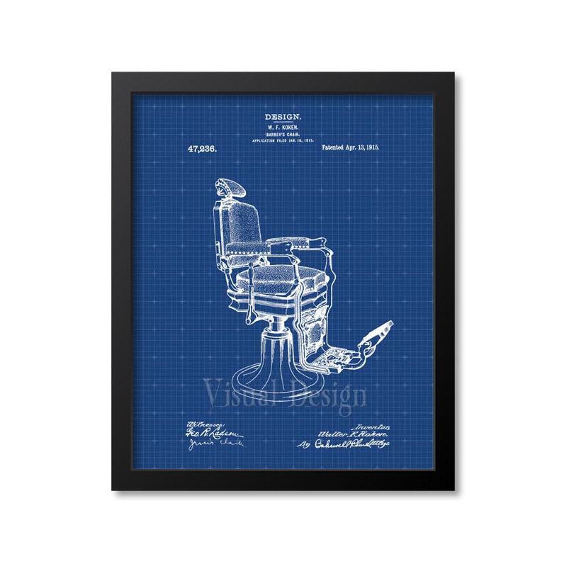 Barber Koken Chair Patent Print – Print A Patent