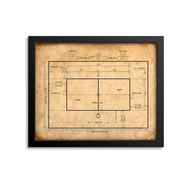 Beach Volleyball Court Diagram