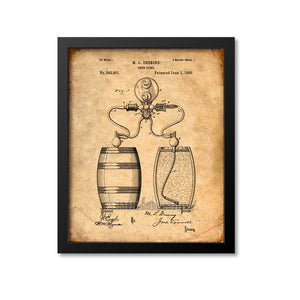 Beer Pump Patent Print