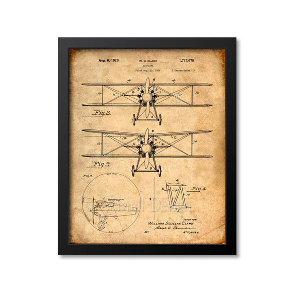 Biwing Airplane Patent Print