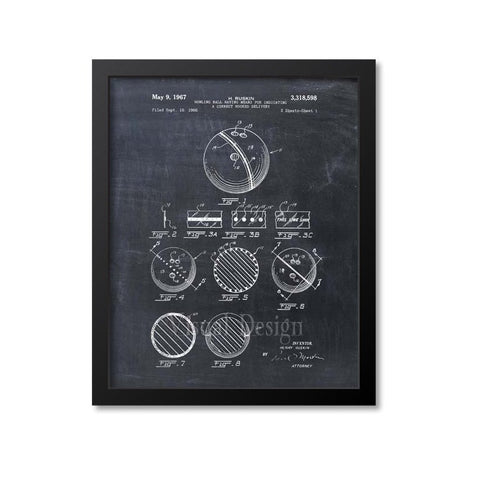 Bowling Ball Patent Print