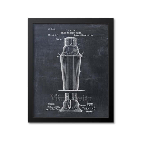 Cocktail Shaker Patent Print