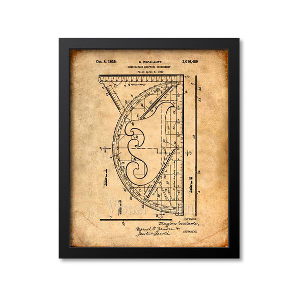 Combination Drafting Instrument Patent Print
