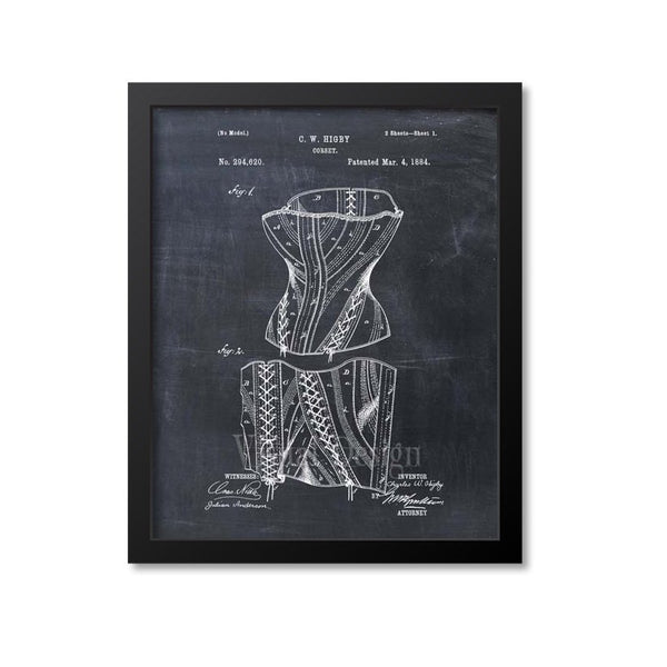 Corset Patent Print