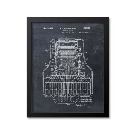 Court Reporter Stenotype Patent Print