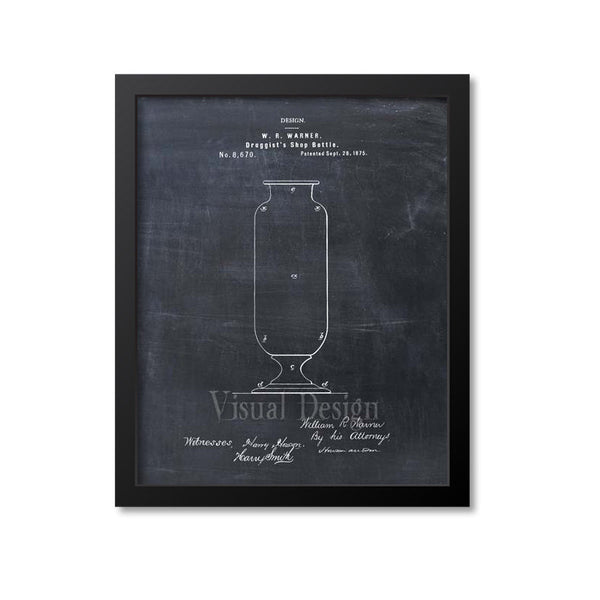 Druggists Shop Bottle Patent Print