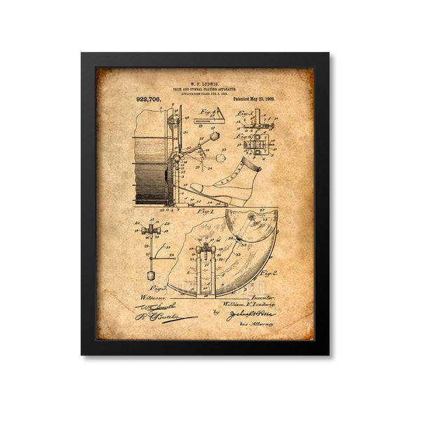 Drum And Cymbal Patent Print