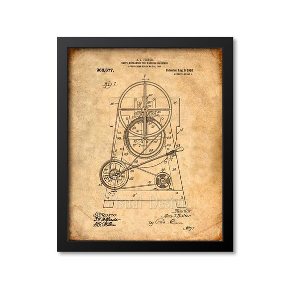 Electric Washing Machine Patent Print