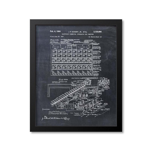 ENIAC Mainframe Computer Patent Print
