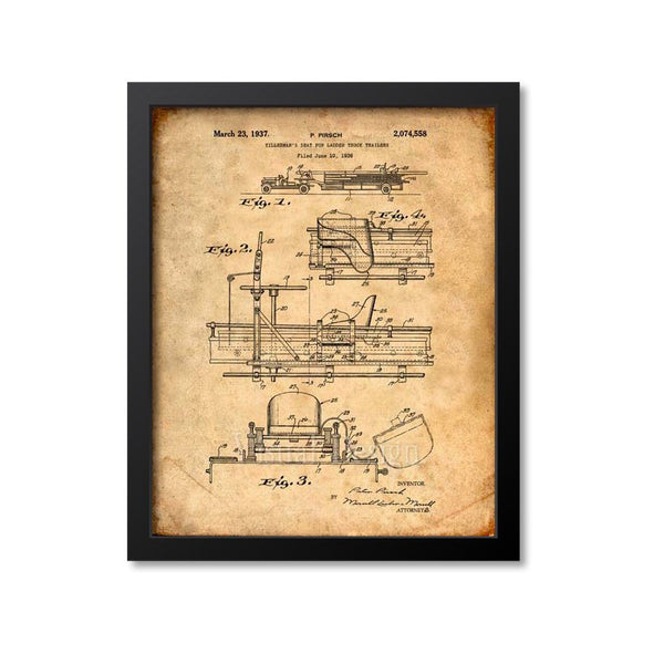 Fire Truck Patent Print