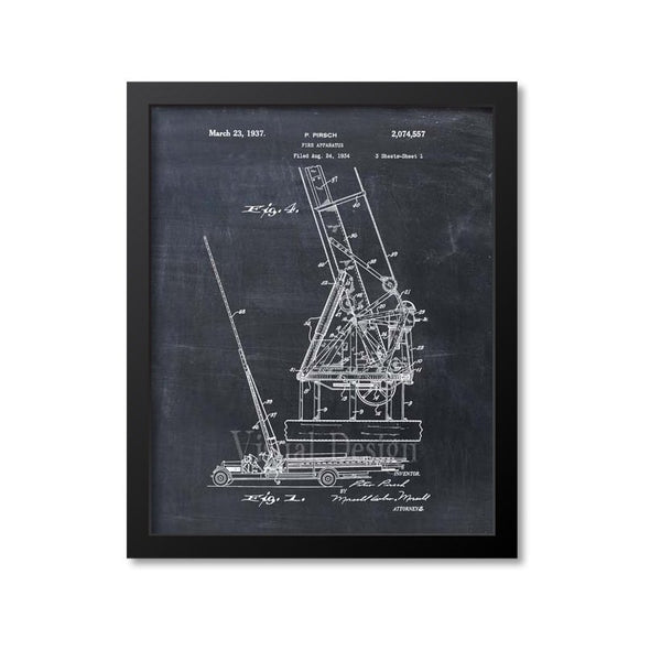 Fire Truck Patent Print