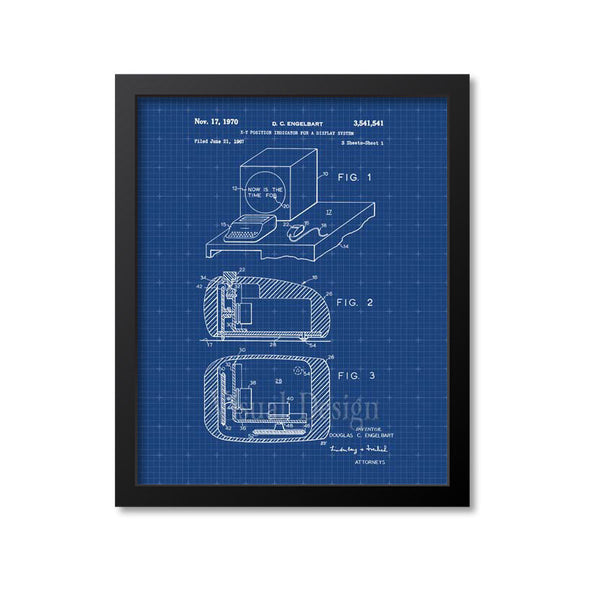 First Computer Mouse Patent Print