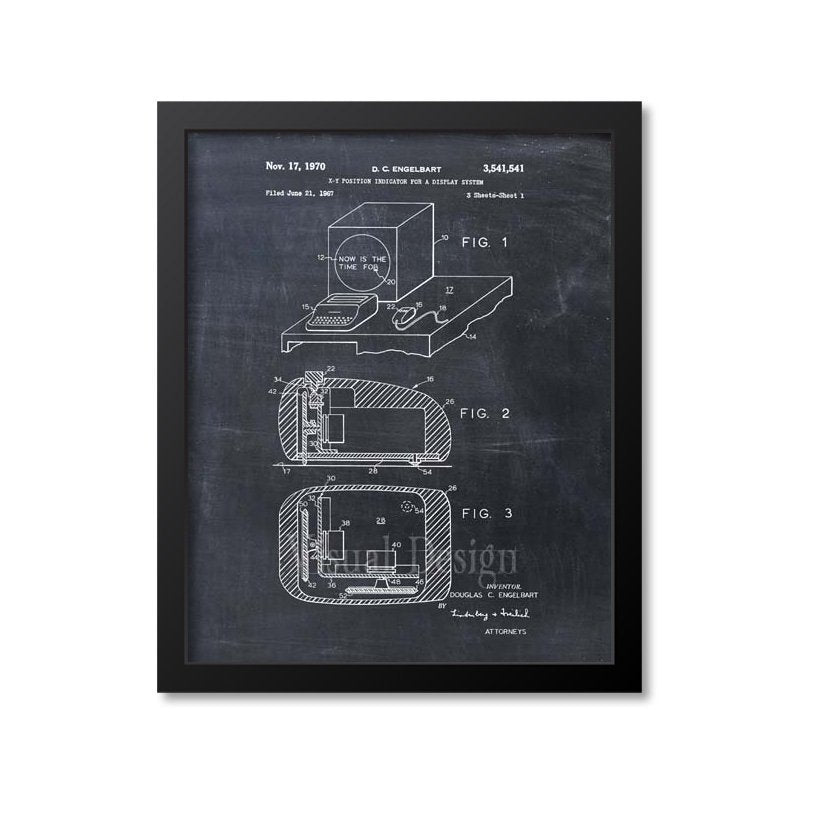 First Computer Mouse Patent Print